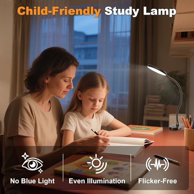 Rechargeable Clip on Light for Bed, 97 LED Cordless Reading Lamp - Image 5