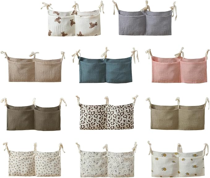 Bedside Organizer Bag Crib Hanging Bags Multipurpose Headboard Diaper Bag - Image 8