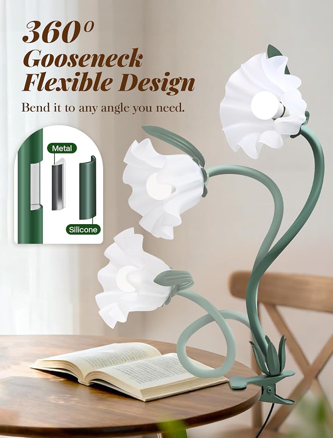 Clip On Light and Bed Headboard Lamp, Valentines Day Gifts - Image 5