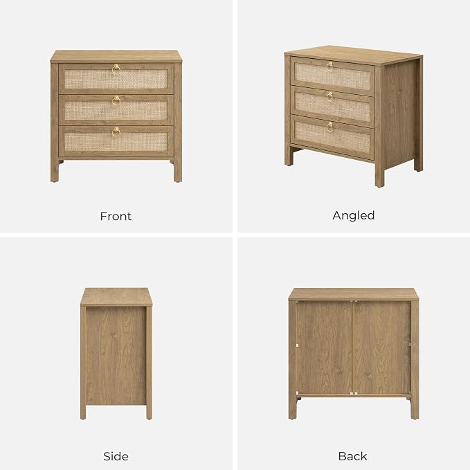 SICOTAS Rattan Nightstand Set of 2 - Image 9