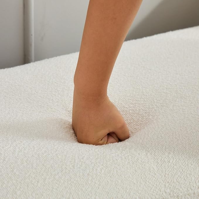 KEIKI Oversize Boucle Bench Ottoman - Image 7