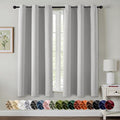 MIULEE Blackout Curtains for Bedroom 2 Panels 40 x 63 Inch Long Silver | by MIULEE