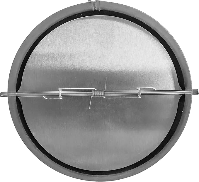 Draft Blocker 5'' Inch - Backdraft Damper - Draft Stopper - Backflow Preventer - Inline Fan Vent Deflector - One-Way Airflow Ducting - Dryer Duct Connector with Backdraught Flap