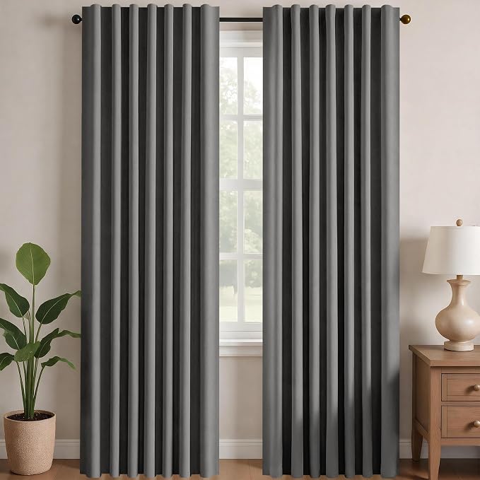 Deconovo Blackout Curtains for Bedroom, Living Room Curtains 63 Inches Long | by Unknown