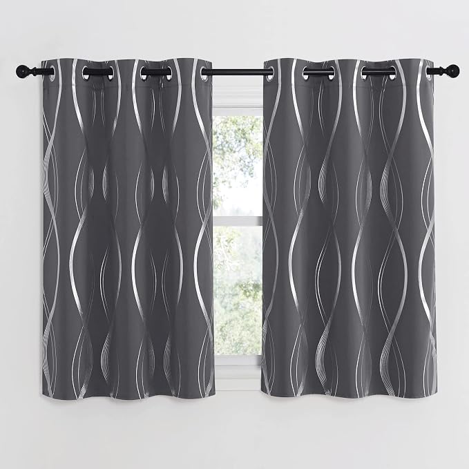 NICETOWN Bedroom Small Blackout Curtain Panels, 42 by 48 Inch, Window Treatment - Image 2