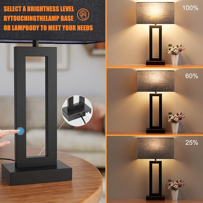 Seealle 22" Tall Living Room Lamps - Image 3