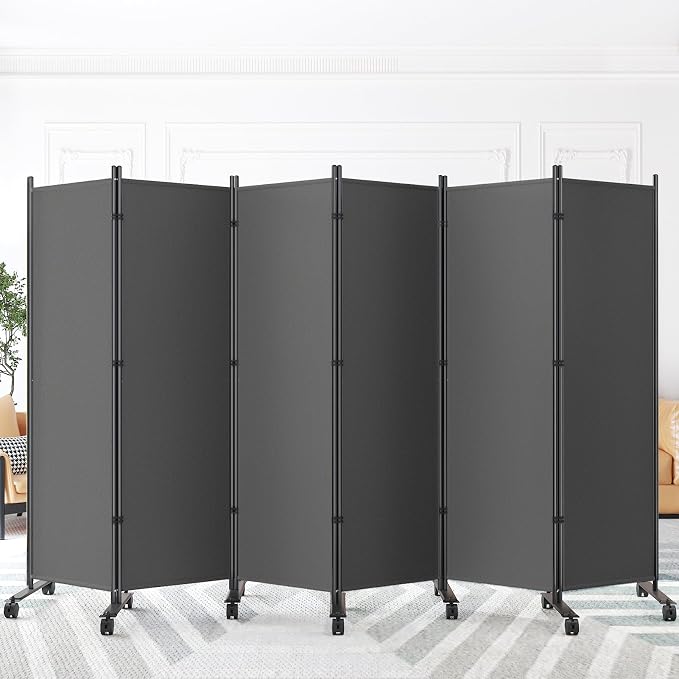 SUNALLY Room Divider Privacy Screens, 6 Panels Dividers by SUNALLY