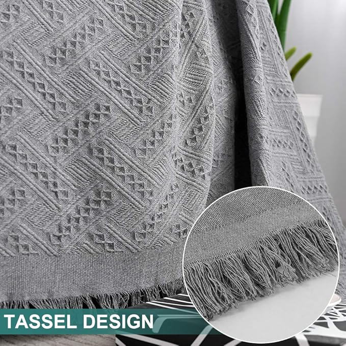 MYSKY HOME Couch Cover Sofa Covers for 3 Cushion Couch Sofa Protector Sectional Sofa Couch Cover for Pets Sofa Throws Living Room Geometrical Sofa Slipcovers for Dogs (XX-Large, 91" x 134", Grey)