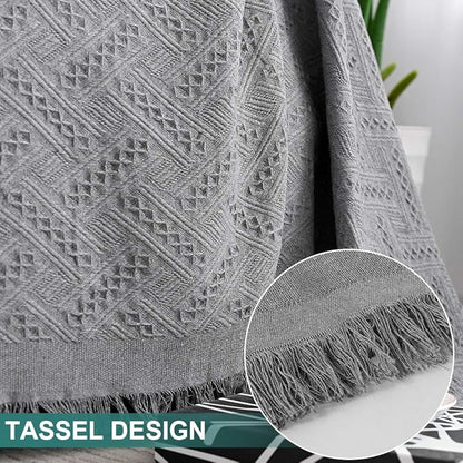 MYSKY HOME Sofa Cover, Couch Covers for 2 Cushion Couch, Geometrical Couch Cover Living Room Sofa Throws Sofa Slipcovers for Pets, & Kids (X-Large, 71" x 118", Grey)