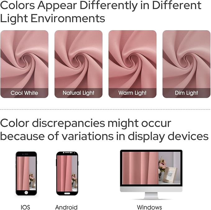 HOMEIDEAS Coral Blackout Curtains - Image 6