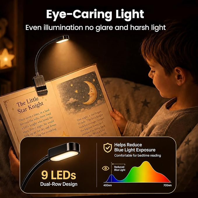 2 Pack Rechargeable Book Lights - Image 2