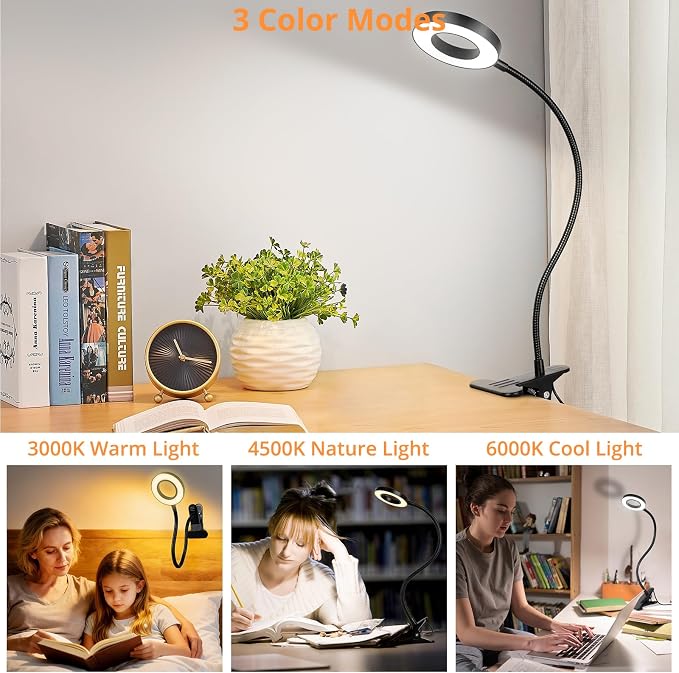 Woputne Desk Lamp Clip on Light - Image 2