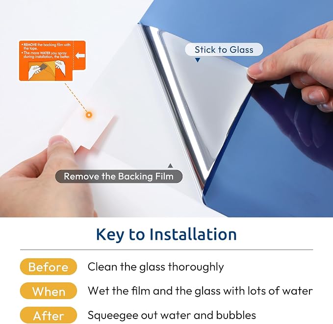 rabbitgoo Window Privacy Film One Way, 29.5" x 157.4", Heat Sun Blocking Anti - Image 8