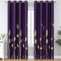 Purple Curtains Blackout Thermal Insulated Window Curtains Drapes by ESTELARTEXTILER