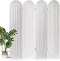 4 Panel Arched Room Divider Screen Folding Privacy Screen, 66.9" H Privacy by AsNefeli