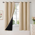 YoungsTex 100% Blackout Curtains 68 Inch Length 2 Panels, Room Darkening Drapes by YoungsTex