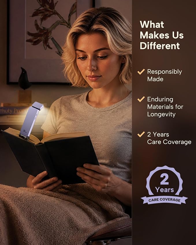 86lux Book Light, Rechargeable Clip-On LED Reading Light - Image 8