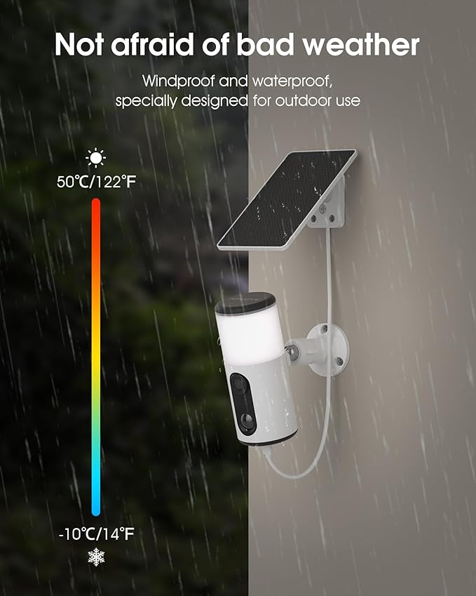 ARCCTV Floodlight Camera with Solar Panel, 4MP Battery Powered Security Cameras for Home Security, 2 Way Audio, PIR Motion Sensor, 2.4G/5G Dual Band WiFi, SD/Cloud Storage