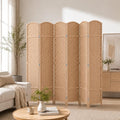 6 Panel Woven Room Divider, Natural | by Jostyle