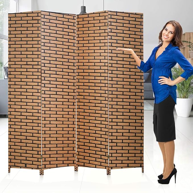 Room Dividers and Folding Privacy Screens 4 Panel 6 ft Foldable Portable Room by DKELI