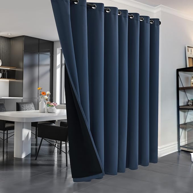 Deconovo 100% Blackout Curtains, Thermal Insulated Window Drapes, Noise - Image 3