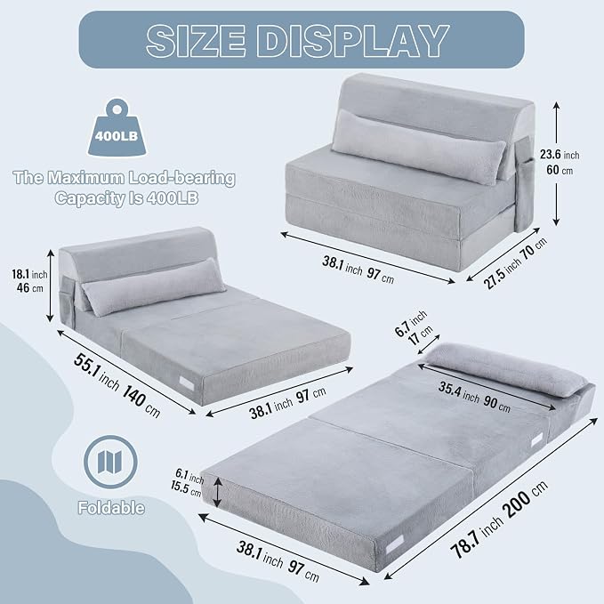 Convertible Folding Sofa Bed Mattress - Image 2