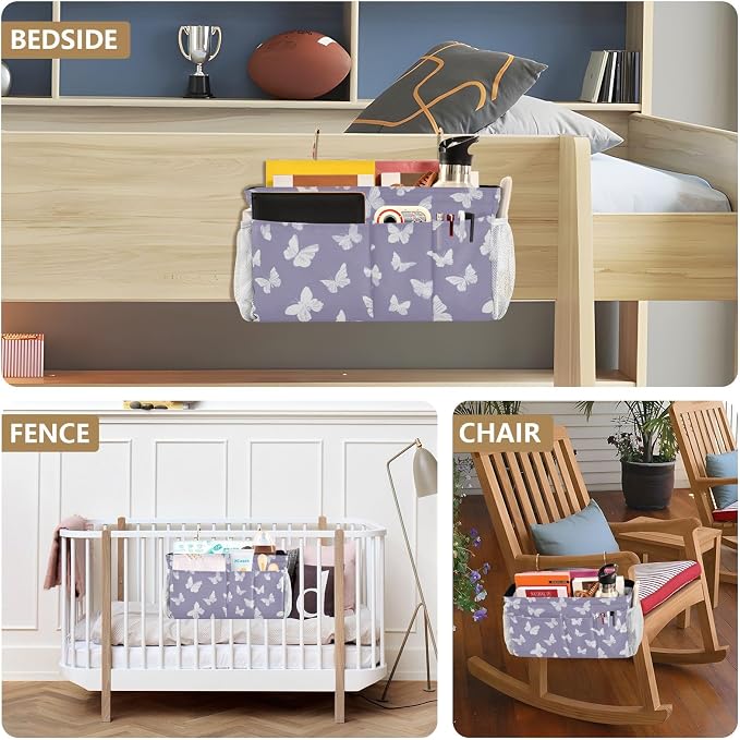 Bedside Caddy Hanging Bunk Bed Caddy Bed Organizer Hanging Pocket - Image 8