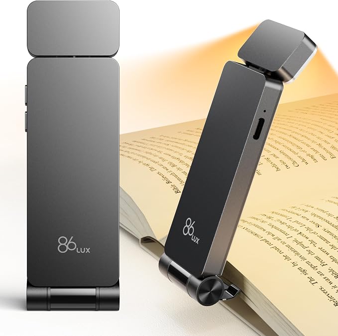 86lux Book Light, Rechargeable Reading Lights by 86Lux