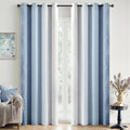 MIULEE Stone Blue and Greyish White Ombre Blackout Curtains 52Wx90L | Full Room by MIULEE