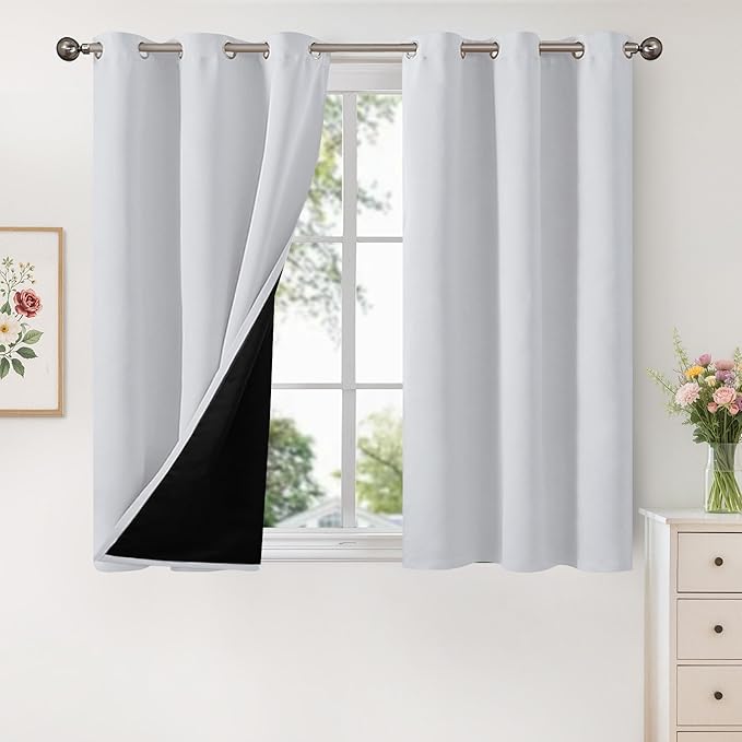 YoungsTex Short 100% Blackout Curtains 40 Inch Length by YoungsTex