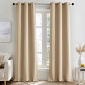 NICETOWN Beige Room Darkening Curtains 96 Inches Long 2 Panels by NICETOWN