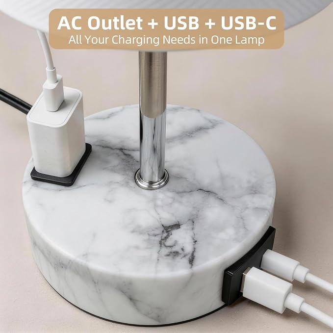 Table Lamp for Nightstand, High-Sensitivity Touch, 3-Level Dimmable Bedside Lamp - Image 2