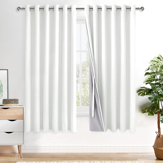XWZO 100% Blackout Curtains 63 Inches Length by XWZO