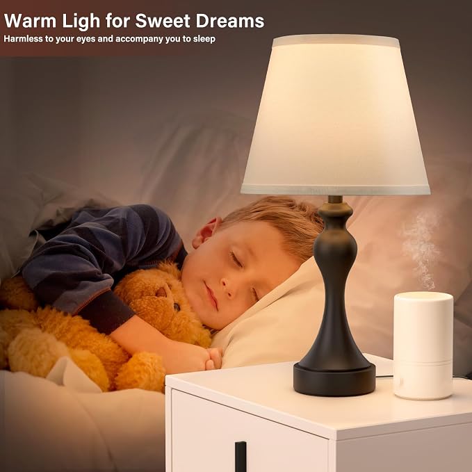 Touch Lamps for Nightstand, 3 Way Dimmable Bedside Lamps - Image 5