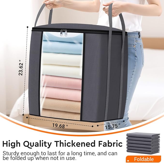 TasticTotes 120L Extra Large Blanket Clothes Storage Bags, 1 Pack | Foldable - Image 2