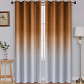 SimpleHome Burnt Orange to Grey White Ombre Room Darkening Curtains 96 Inch | by SimpleHome