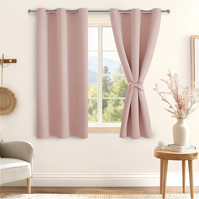 Short Blackout Curtains for Bedroom, 42 x 45 Inch, 2 Panels | Thermal Insulated - Image 8