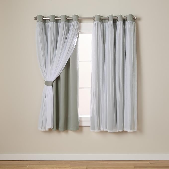 TOWN & COUNTRY LUXE Talia Double Layer Indoor Curtains, Sheer and Room by TOWN+%26+COUNTRY+LUXE