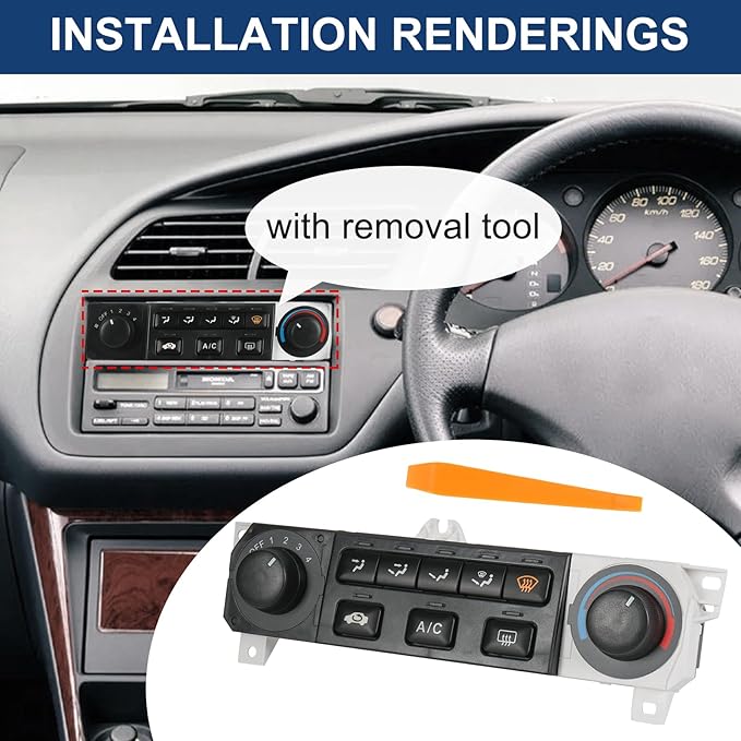 DICMIC A/C Heater Climate Control Module Compatible with 1998-2000 Honda Accord 1998-2004 Honda Odyssey Replace# 599-268, 79600-S84-A01ZA