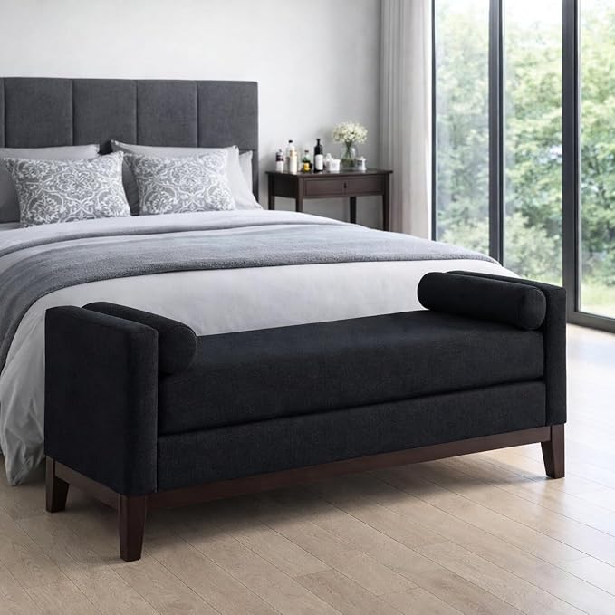 51" Full Size End of Bed Bench for Bedroom Living Room by Aortzio