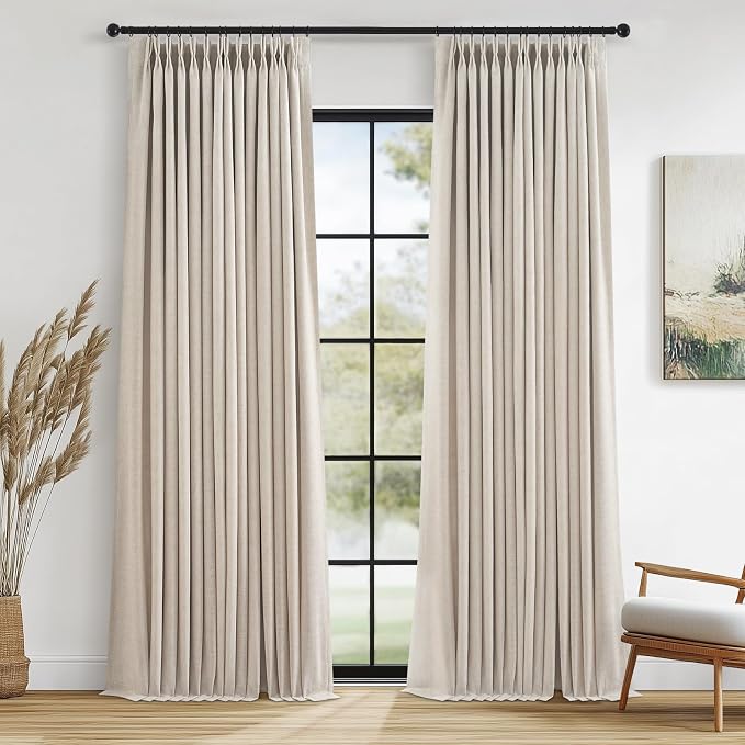 Topfinel 100% Percent Blackout Sliding Glass Door Curtains 120 Inches Long 2 by Topfinel