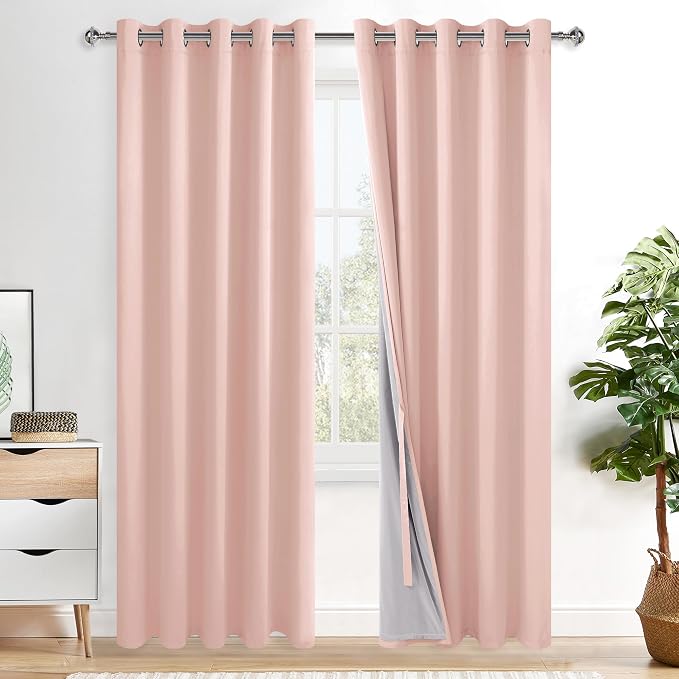 XWZO 100% Blackout Curtains 84 Inches Length by XWZO