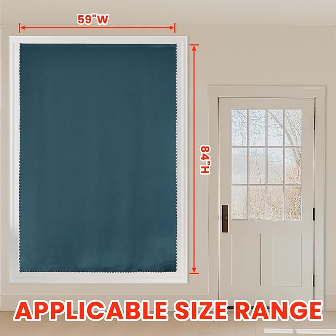 AJAZZ 100% Blackout Shades Window Cover Self Adhesive Curtains Sticky Curtain - Image 6