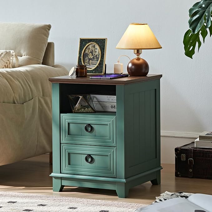 Joaxswe 18" Farmhouse Night Stand Set 2 - Image 3