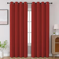 CUCRAF Red Blackout Curtains 90 inch Length 2 Panels Set, Room Darkening Drapes by CUCRAF