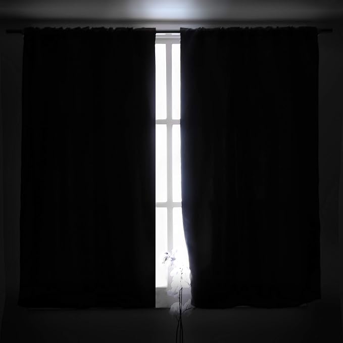 BGment Dark Grey Short Blackout Curtains 45 Inches Length - Image 3