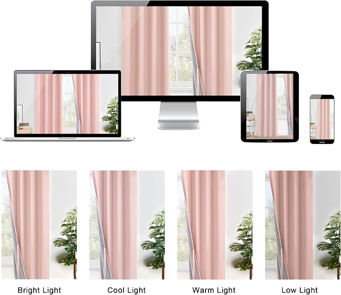 XWZO 100% Blackout Curtains 2 Panels - Image 8
