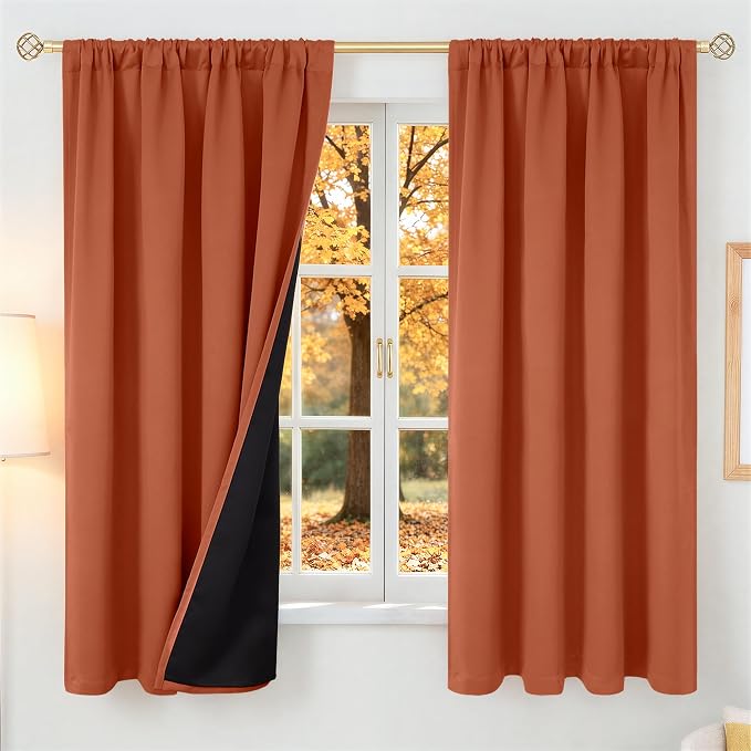 BGment Terracotta Blackout Curtains by BGment