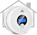Interconnected 2-in-1 Smoke & Carbon Monoxide Detector with Digital LCD Display, 85dB Loud Alarm, RF Linking for Whole Home Safety, Easy Install for Bedroom, Hallway, RV