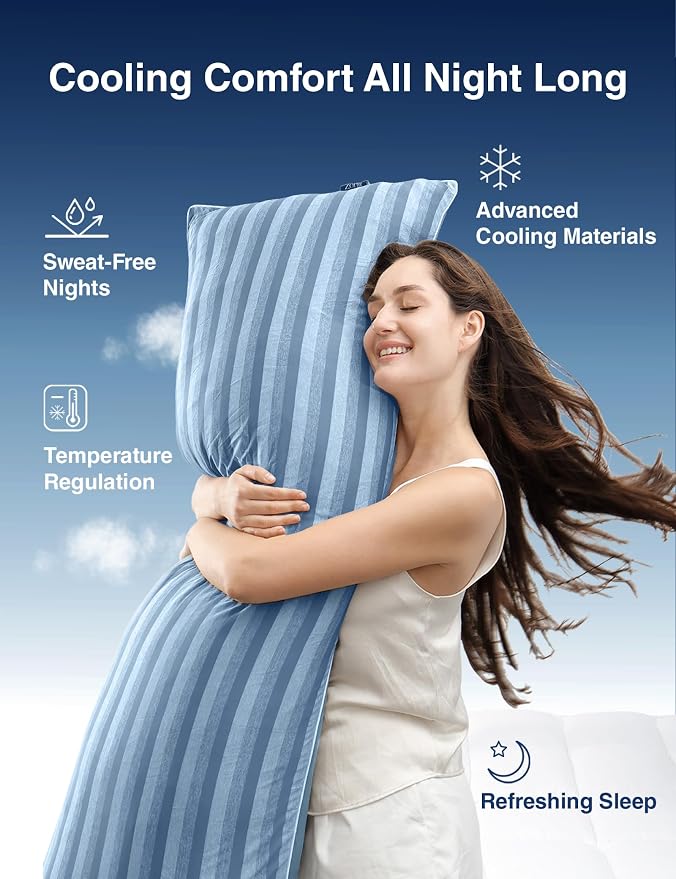 ZonLi Cooling Body Pillow for Adults, Breathable Cooling Fabric - Image 7